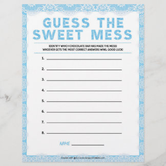 Guess The Sweet Mess [Luxury Lace [Blue]] Letterhead