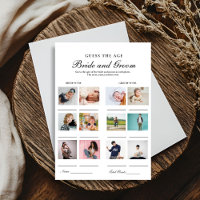 Guess their agee bride &  Groom shower game Card