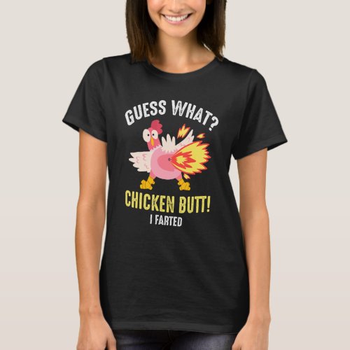 Guess What Chicken Butt Cute Chickens  Animal Buff T_Shirt