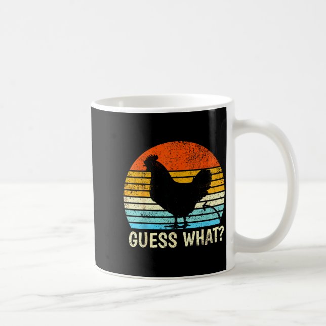 Guess What_ Chicken Butt! Farm Joke Funny Chickens Coffee Mug (Right)