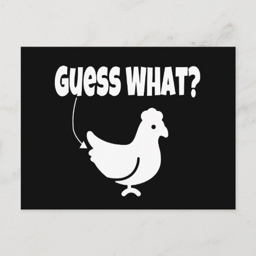 Guess what  Chicken Butt Funny Gift Postcard