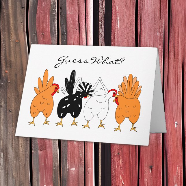 Guess What? Chicken Butt Funny Humor Card (Creator Uploaded)