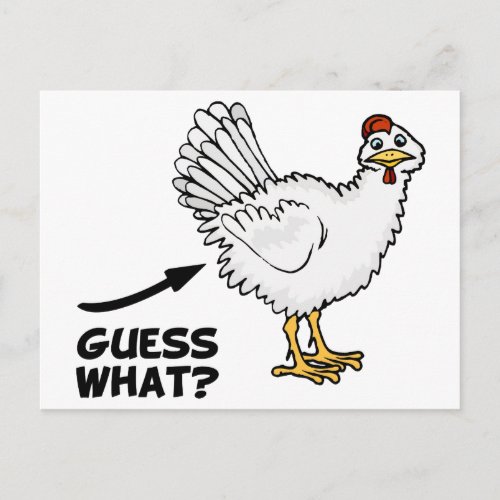 Guess What Chicken Butt Postcard
