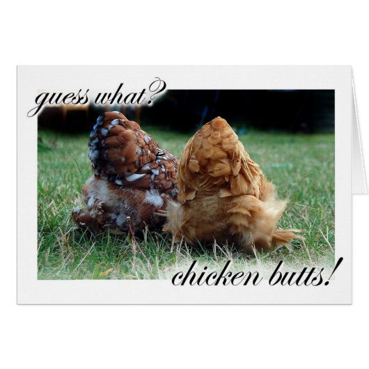 Guess what? Chicken butts! Cards (Front Horizontal)