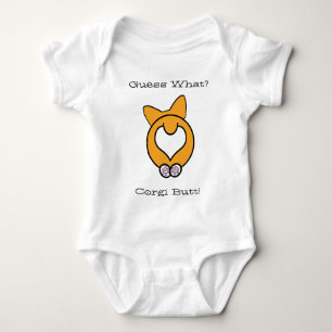 Guess What? Corgi Butt! Baby Bodysuit