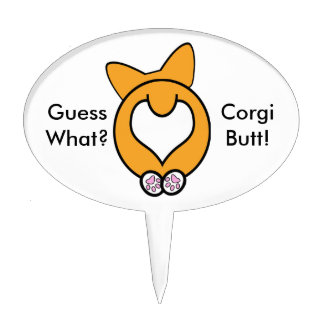 Guess What? Corgi Butt! Cake Topper