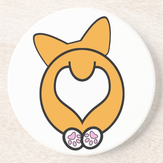 Guess What? Corgi Butt! Coaster (Front)