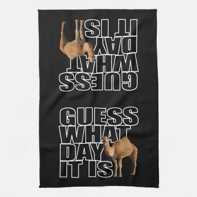 Guess What Day It Is Hump Day Camel Towel (Vertical)
