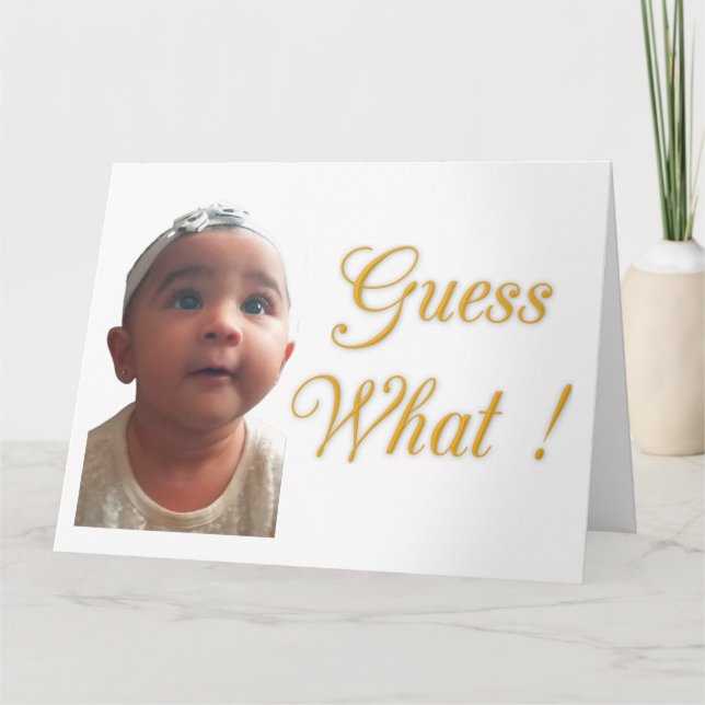 Guess What! Good Morning Have a Blessed Happy BD Thank You Card (Front)