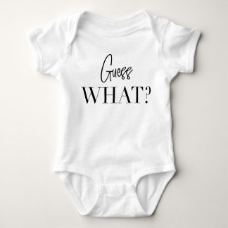 Guess what? )I'm pregnant!) baby announcement Baby Bodysuit