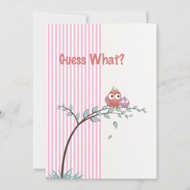 Guess What? Photo Pregnancy Announcement (Front)