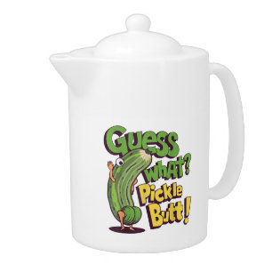 Guess What_ Pickle Butt! Funny Cucumber Teapot