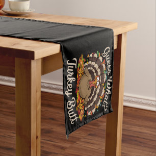 Guess What Turkey Butt Funny Thanksgiving Short Table Runner