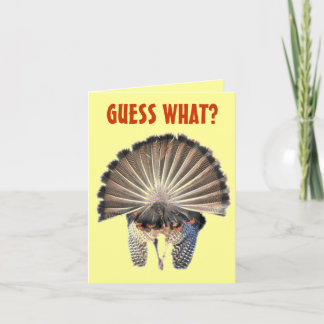 Guess What? Turkey Butt!  Note Card