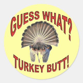 Guess What? Turkey Butt!  Stickers