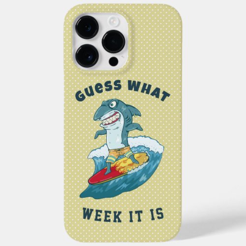 Guess What Week It Is Funny Shark Vintage Case_Mate iPhone 14 Pro Max Case