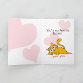 Guess What You're My Favorite Human Cat Greeting Card (Inside)