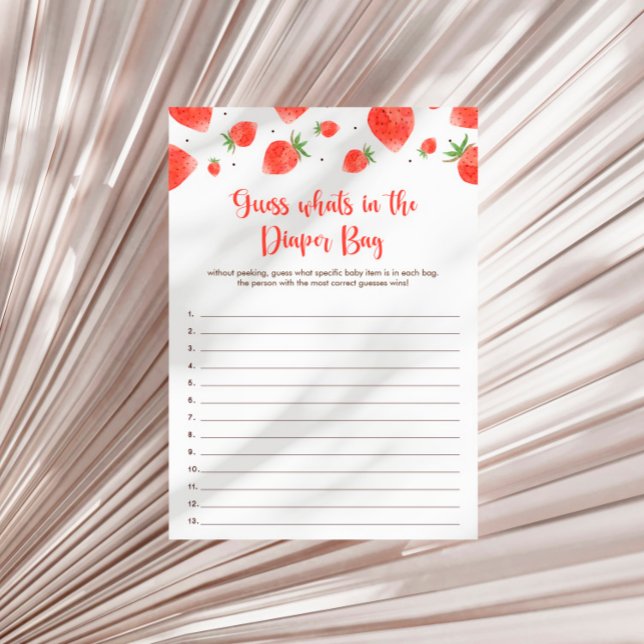 Guess Whats In The Diaper Bag Game Baby Shower Invitation (Creator Uploaded)