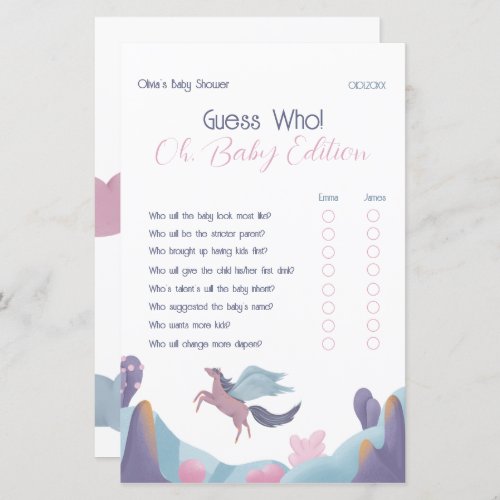 Guess Who _ Baby Shower Activity Game
