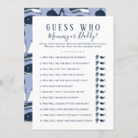 Guess Who Baby Shower Game | Nautical Whale Boy Invitation