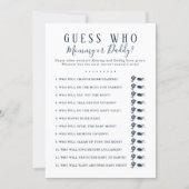 Guess Who Baby Shower Game | Nautical Whale Boy Invitation (Front)