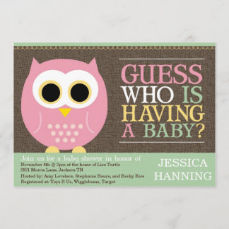 Guess Who Baby Shower Invitation