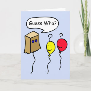 Guess Who, Balloon People Secret Pal Greeting Card