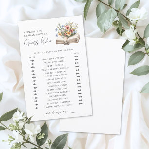 Guess Who Book Bridal Shower Game