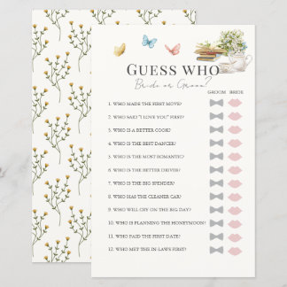 Guess Who Bride or Groom Book Bridal Shower Game