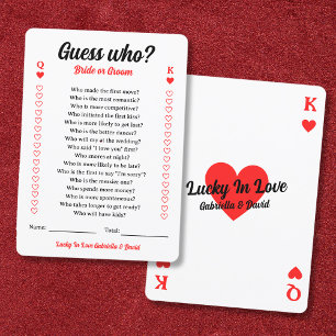Guess Who Bride Or Groom Couples Shower Game Card