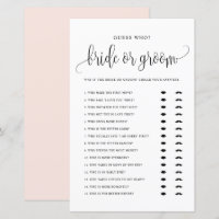 Guess Who Bride or Groom He Said She Said Game