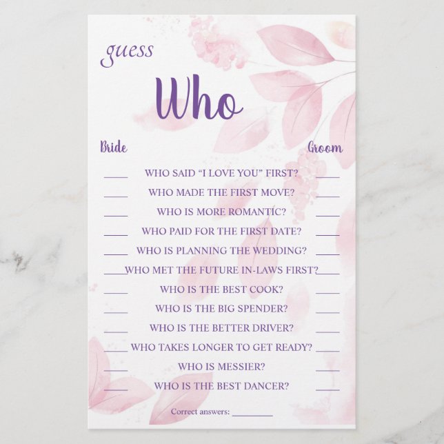 Guess Who Card Flyer (Front)