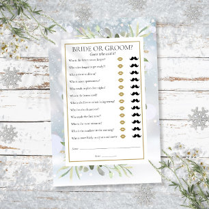 Guess Who Greenery Winter Bridal Shower Game