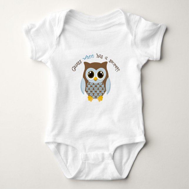 Guess who has a secret big brother baby bodysuit (Front)