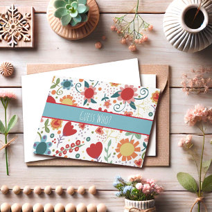 Guess Who Inspirivity Colorful Floral Notecard