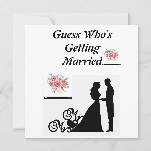 Guess Who Is Getting Married  Invitation (Front)