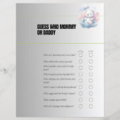 Guess Who Mom or Dad Baby Shower Game (Front)