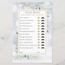 Guess Who Mommy Daddy Winter Baby Shower Game