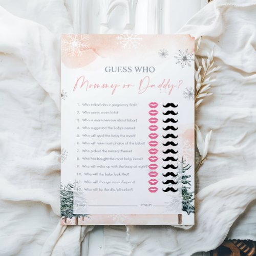 Guess Who, Mommy or Daddy - Baby Shower Game