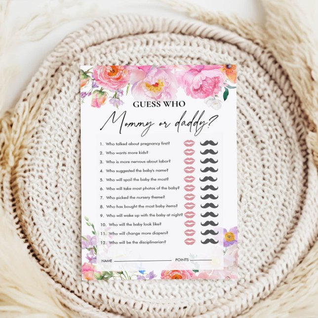 Guess Who | Mommy or Daddy | Baby Shower Game (Creator Uploaded)