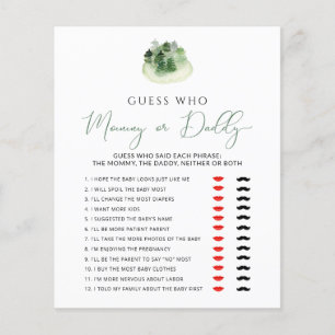 Guess Who Mommy or Daddy baby shower game