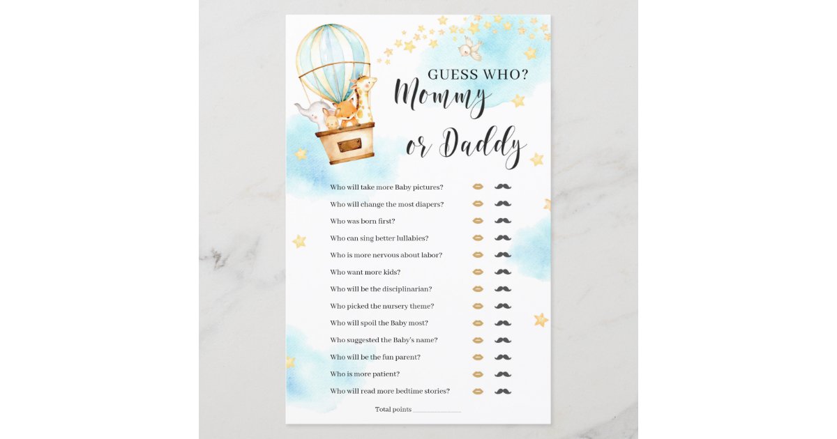 New York Giants – Mom or Dad Baby Shower Game – Sports Invites