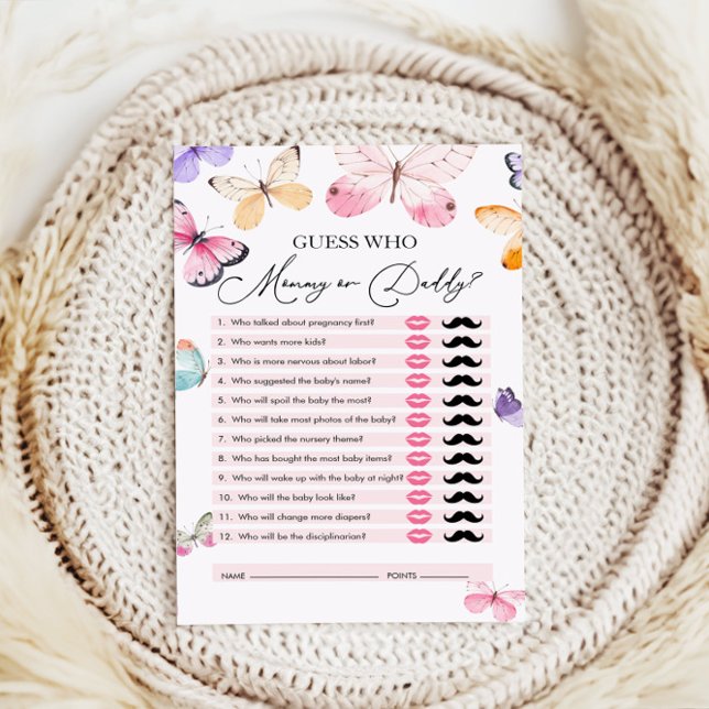 Guess Who, Mommy or Daddy, Bear Baby Shower Game (Creator Uploaded)