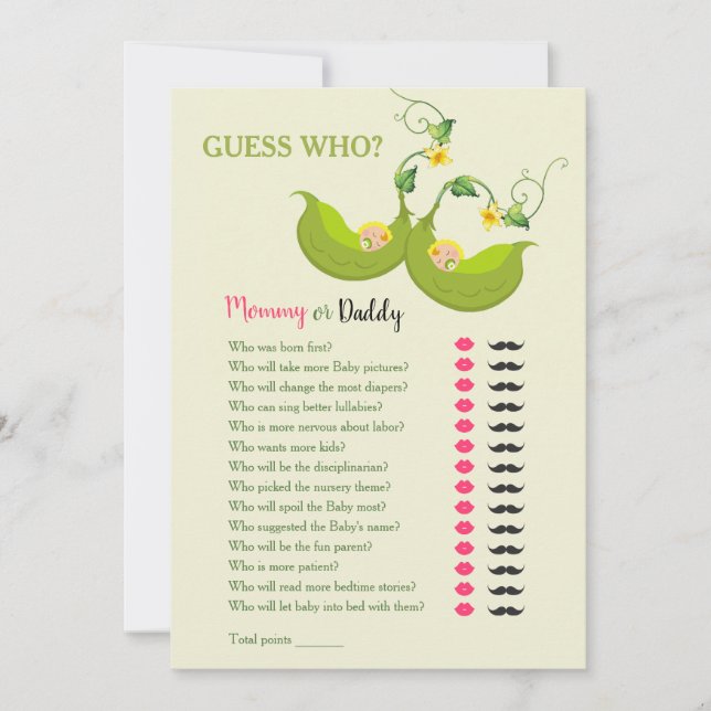 Guess Who Mommy or Daddy Game (Twins) (Front)