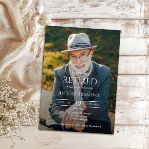 Guess Who Retired Male Photo Invitation