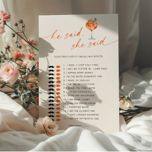 Guess Who Said It Cocktail Bridal Shower Game