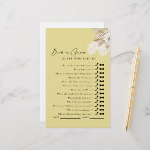 Guess Who Said It? Pampas Yellow Shower Game