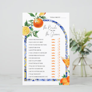 Guess Who Spritz Mediterranean Bridal Shower Game