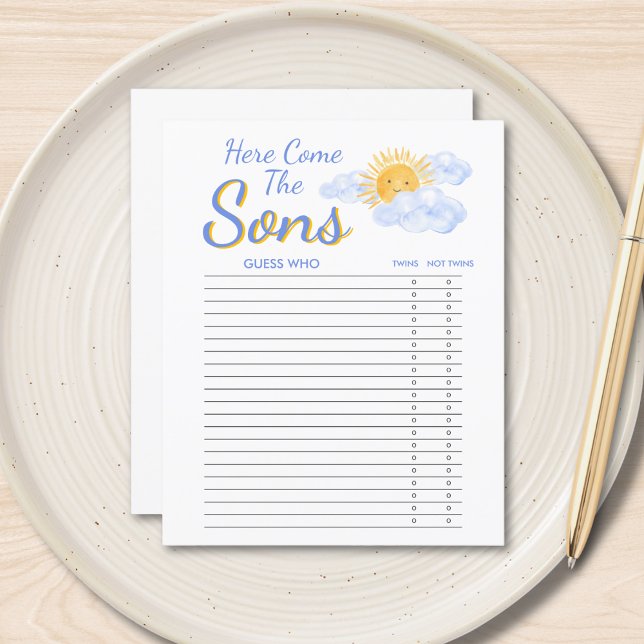 Guess Who Twins Boys Baby Shower Game (Creator Uploaded)