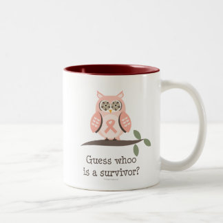 Guess Whoo Survivor Pink Ribbon Owl Mug